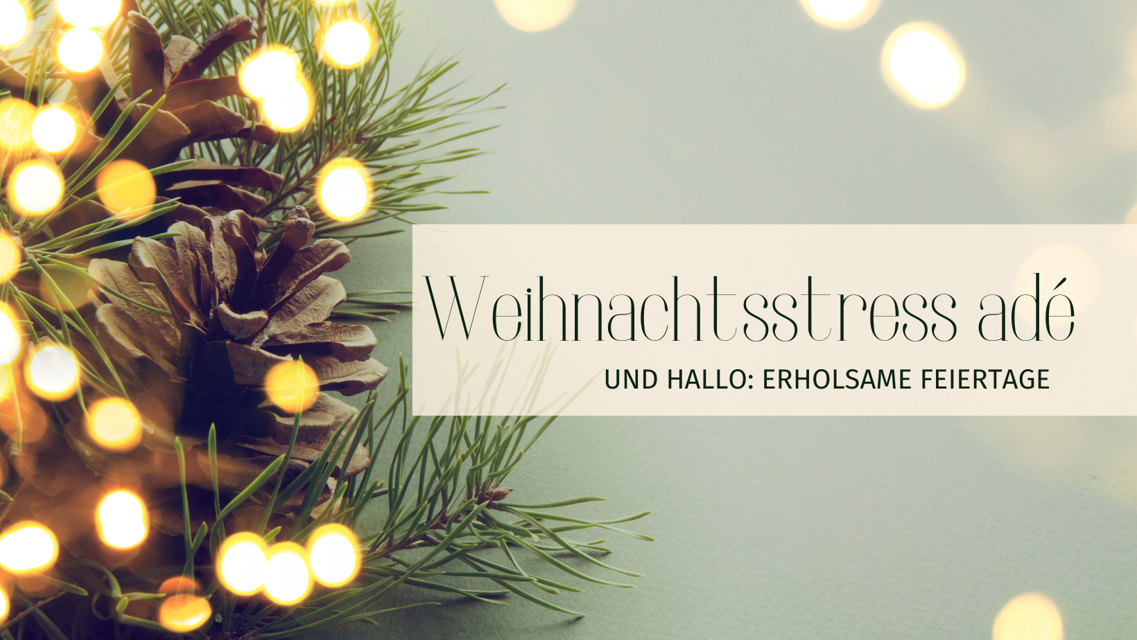 You are currently viewing Weihnachtsstress adé!
