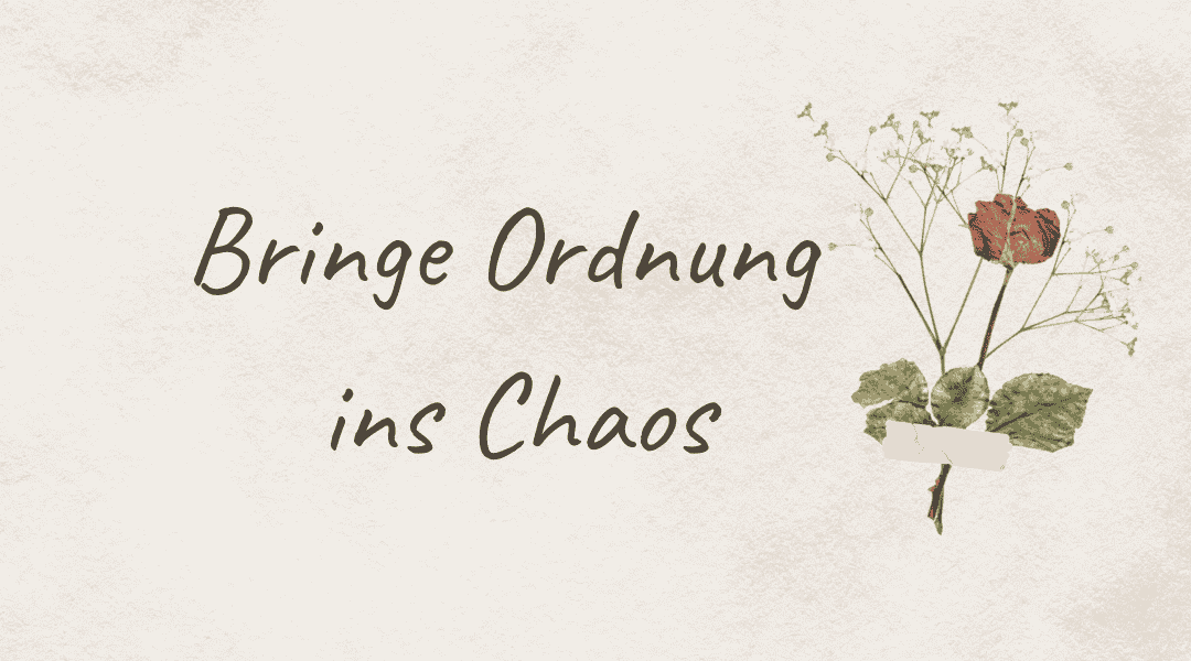 Bringe Ordnung ins Chaos